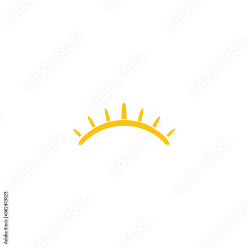 Sun: Harness the power of the sun with a radiant, minimalist design that beams energy. A vibrant emblem exuding warmth and inspiration — logo design editable vector band identity