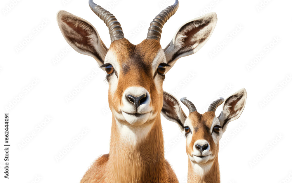 Antelope In the Heart of the Wild Love on a Clear Surface or PNG Transparent Background.