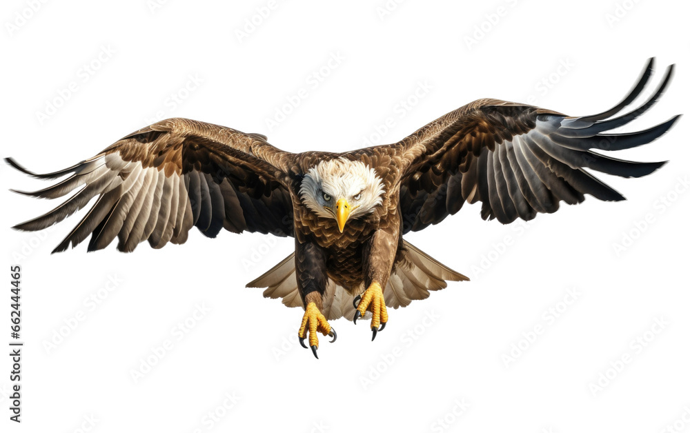 Eagle Racing From Hunter on a Clear Surface or PNG Transparent Background. Eagle Racing From Hunter on a Clear Surface or PNG Transparent Background.