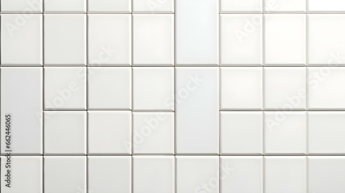 Pattern of Ceramic Tiles in white Colors. Top View