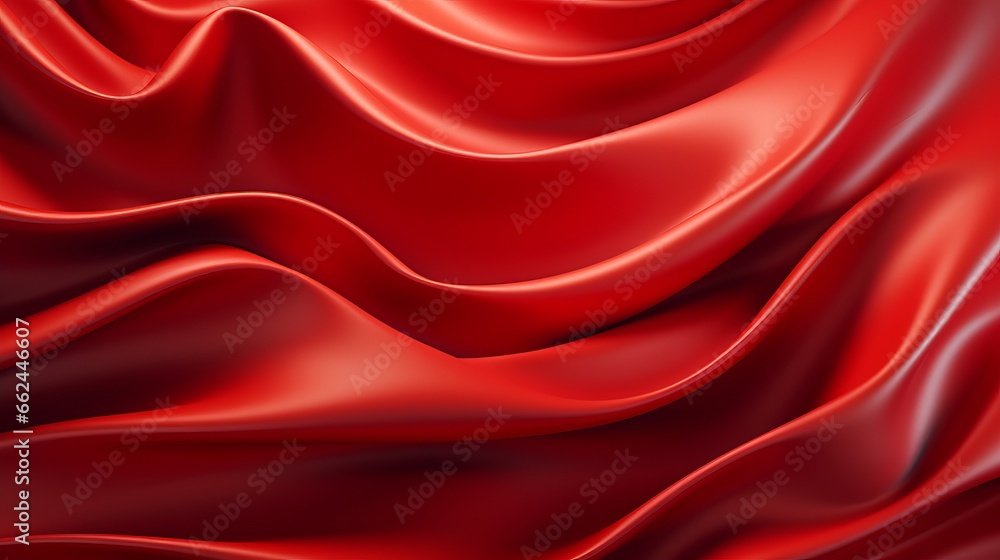 Obraz premium A close up of a red satin fabric