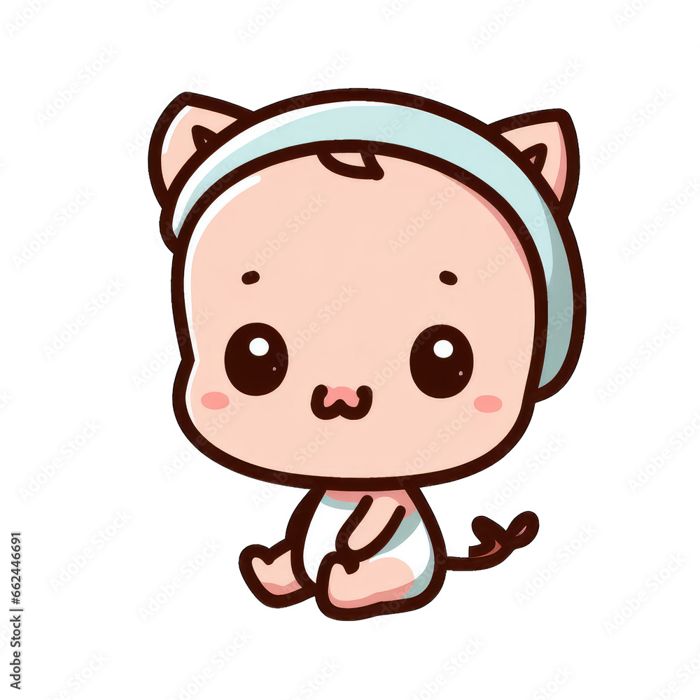 Obraz premium Shy Cat: A Timid Animal Beauty, Generative AI