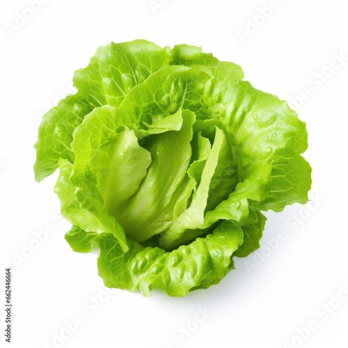 A close up of a lettuce on a white surface
