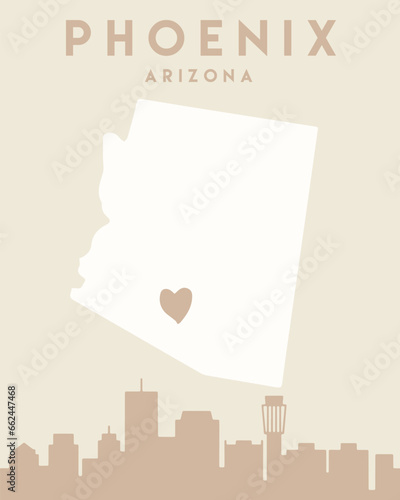 City skyline of Phoenix, Arizona