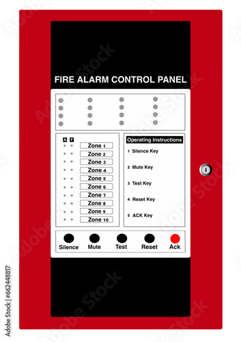 Fire alarm control panel transparent background