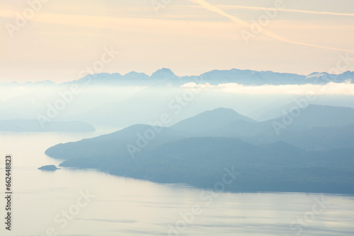 misty morning on the sea