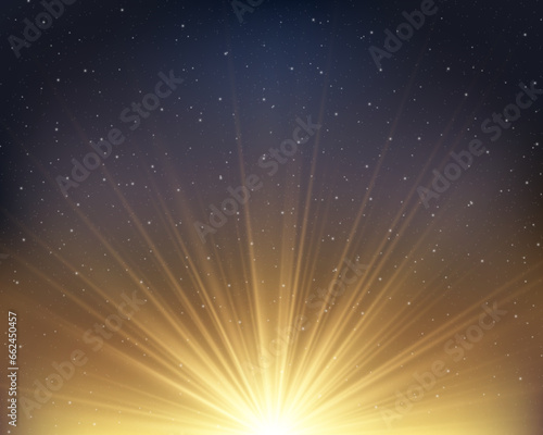 Beautiful milky way galaxy background with nebula cosmos. Stardust in deep universe and bright shining stars in universe. Vector illustration.