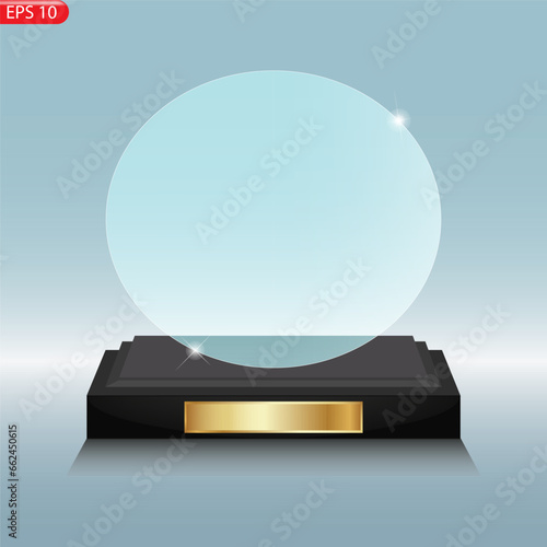glass Winner trophies. Glass Trophy Awards. First place award, crystal prize and signed acrylic trophies.