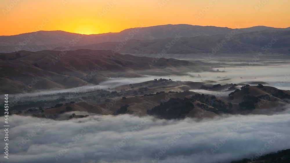 sunrise over the mountains