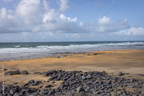 Ireland, Fanore - September 29 2023 "Wild Atlantic Way scenic road - Fanore Beach"