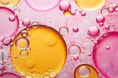 Wallpaper Mural Abstract background, oil drops on water surface - AI Generated Torontodigital.ca