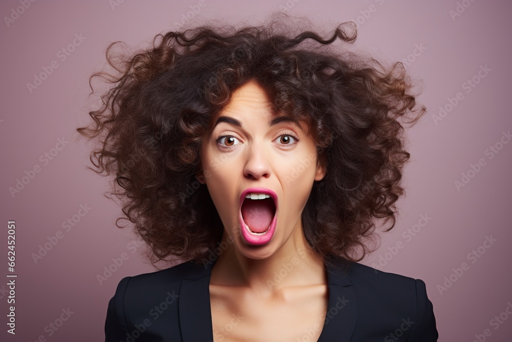 woman with a surprised expression with her mouth open woman with a surprised expression with her mouth open