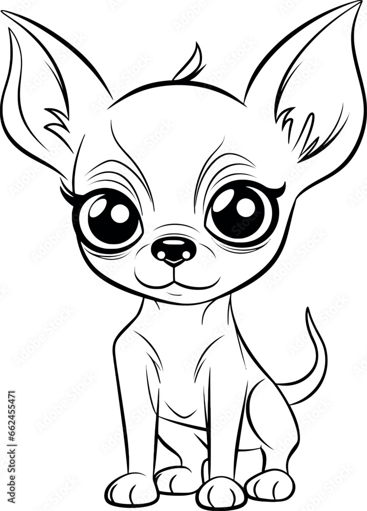 Chihuahua Coloring page for kids