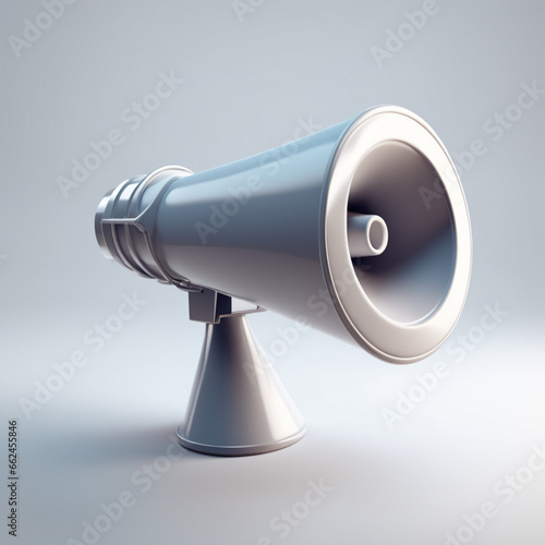 megaphone on white background, Generative AI