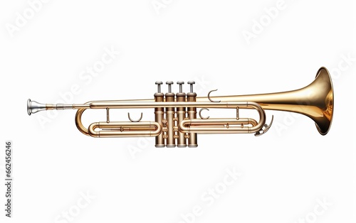 Trombone on the White Background