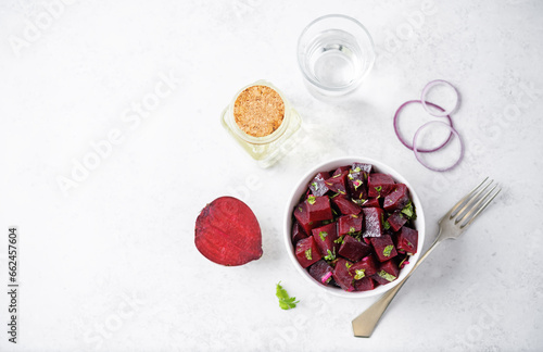 Mexican beet salad in a bowl