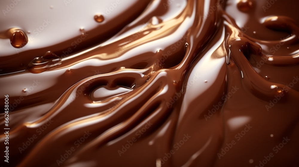 A close up view of a chocolate liquid A close up view of a chocolate liquid
