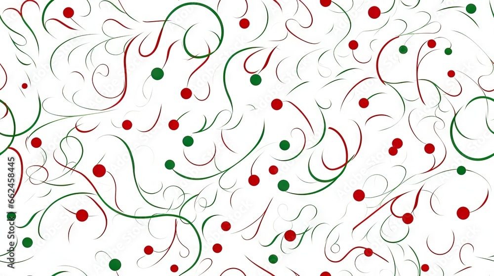  a white background with red, green and red swirls.  generative ai