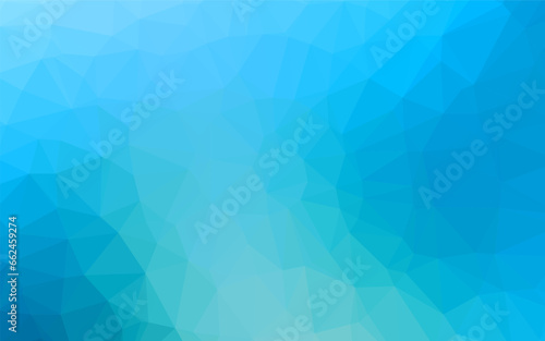 Light BLUE vector shining triangular template.