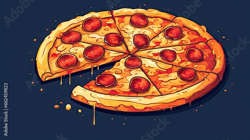  a slice of pizza with pepperoni and cheese on it. generative ai