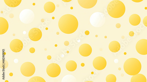 Cartoon digital illustration with light yellow polka dots. Digital art for graphic design with yellow polka dots in a dynamic composition. Background with a playful touch of color.