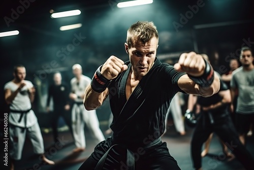 group training martial arts and fitness in the gym