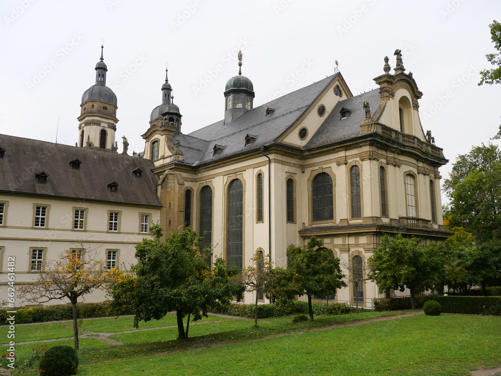Blick auf die Rückseite der Klosterkirche im Kloster Schöntal im Jagsttal Blick auf die Rückseite der Klosterkirche im Kloster Schöntal im Jagsttal