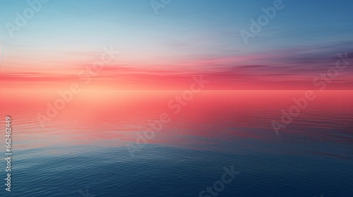 A large body of water with a sunset in the background