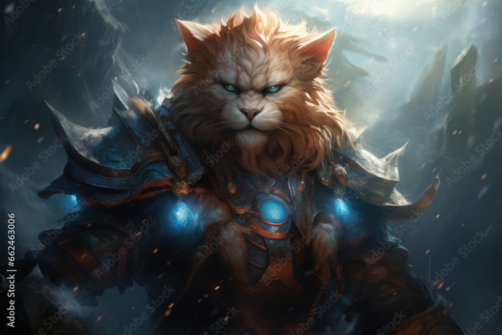 Ferocious thundercats, combining feline grace with electrifying strength - Generative AI