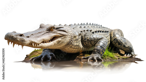 ferocious crocodile on transparent background