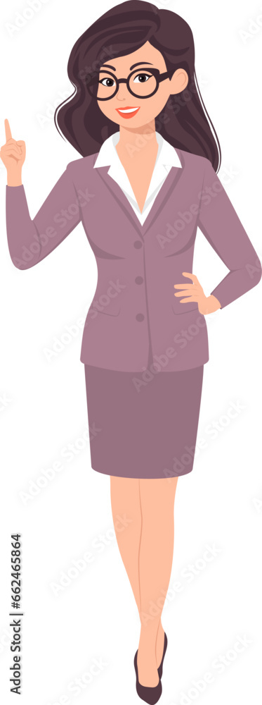 Pose character pose of businesswoman in suit set. Vector illustration. Pose character pose of businesswoman in suit set. Vector illustration.