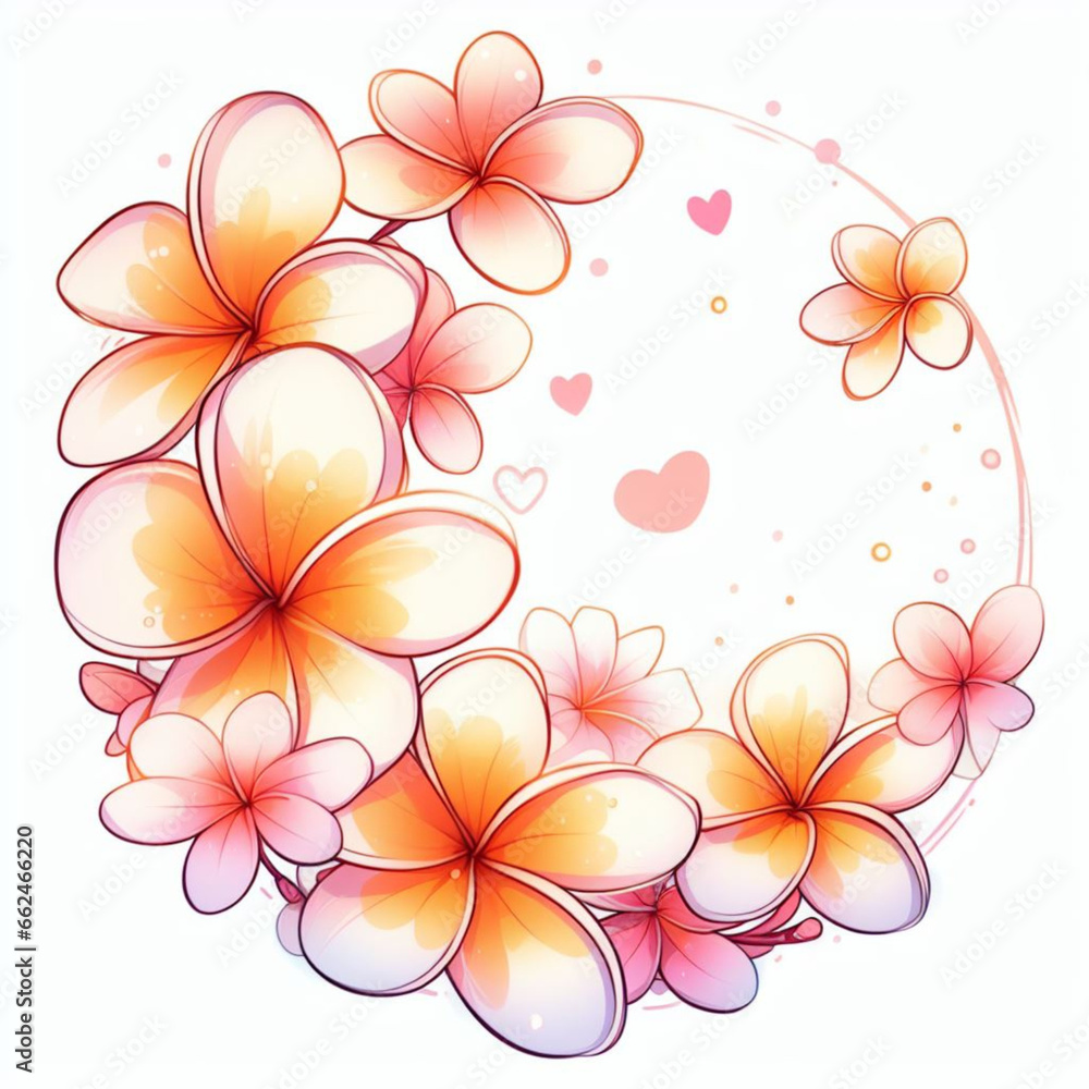 plumeria flower frame plumeria flower frame