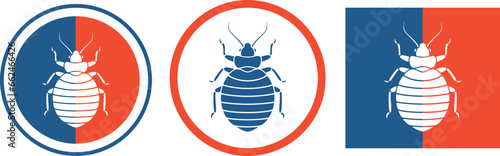 Bedbug logo. Isolated bedbug on white background