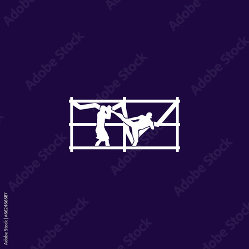 Fight marital arts logo Sports, graph, event, news, media, Logo Design, Brand Identity, flat icon, monogram, business, editable, eps, royalty free image, corporate brand, creative 