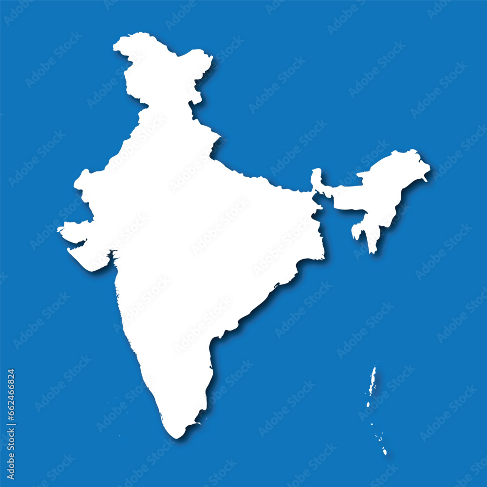 Obraz premium India map silhouette vector free download eps svg