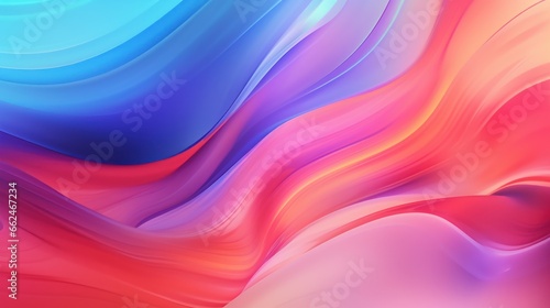 Vibrant colorful fluid background with wavy gradients, digital illustration wallpaper.