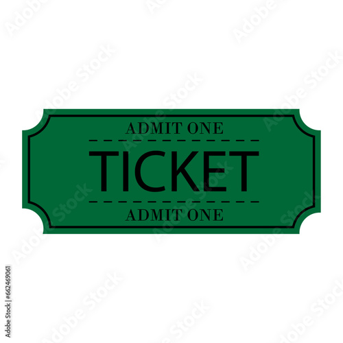 admit one ticket isolated