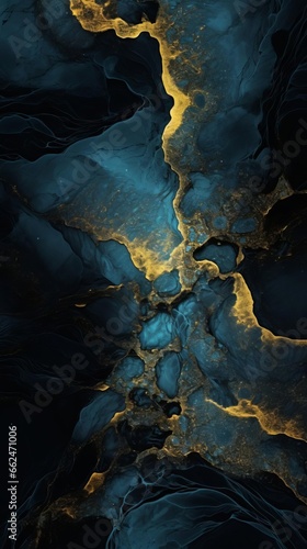 Abstract watercolor background with watercolor blue and yellow © Vlad