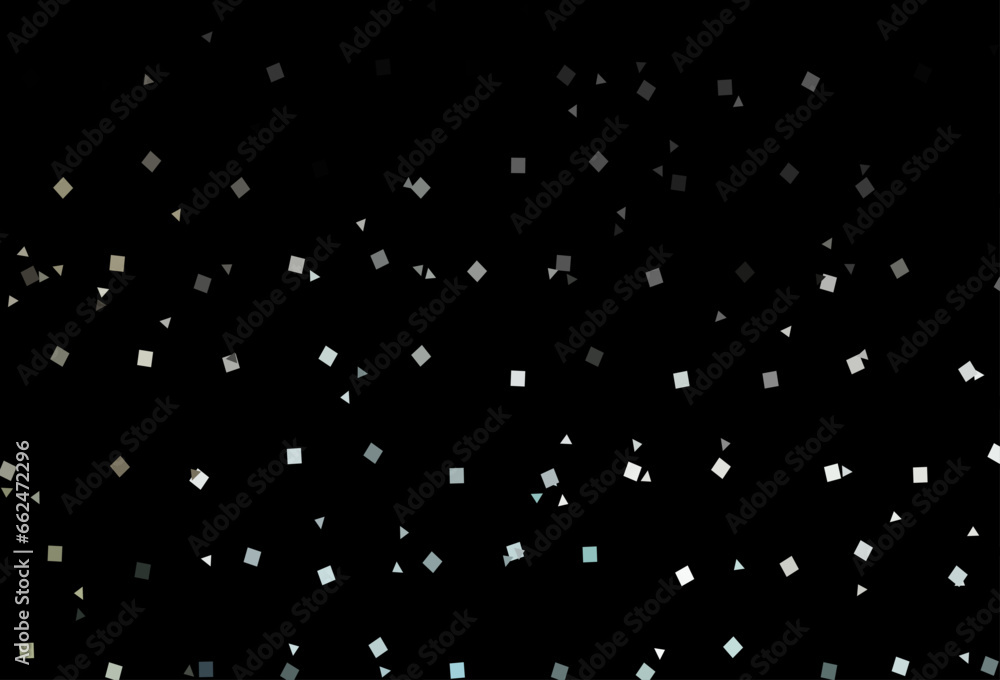 Dark Black vector cover in polygonal style with circles.