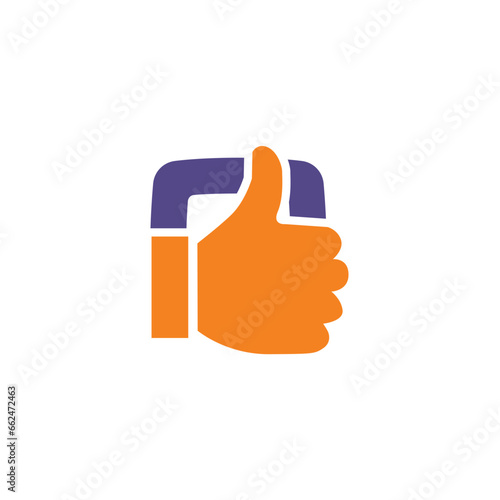 Hand thumb ok sign Logo Design, Brand Identity, flat icon, monogram, business, editable, eps, royalty free image, corporate brand, creative 