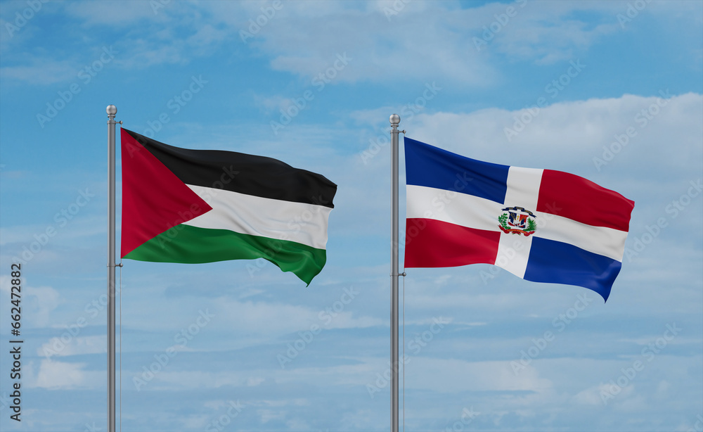 Belgium and Palestine and Gaza Strip flags, country relationship concept Belgium and Palestine and Gaza Strip flags, country relationship concept