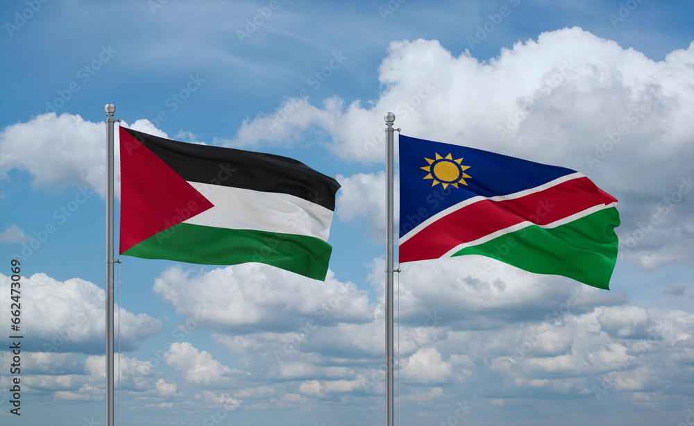 Namibia and Palestine and Gaza Strip, country relationship concept Namibia and Palestine and Gaza Strip, country relationship concept