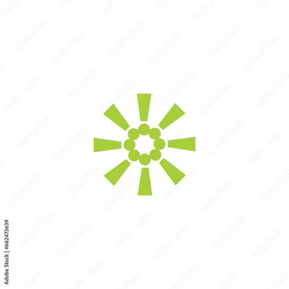 Green sun links eco energy solar Logo Design, Brand Identity, flat icon, monogram, business, editable, eps, royalty free image, corporate brand, creative 