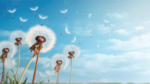 Dandelion in the wind