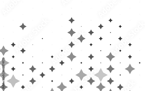 Light Silver  Gray vector layout with bright stars.