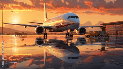 Airplane at the airport