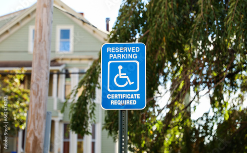 wheelchair accessibility sign against a modern cityscape, conveying equality and mobility for all