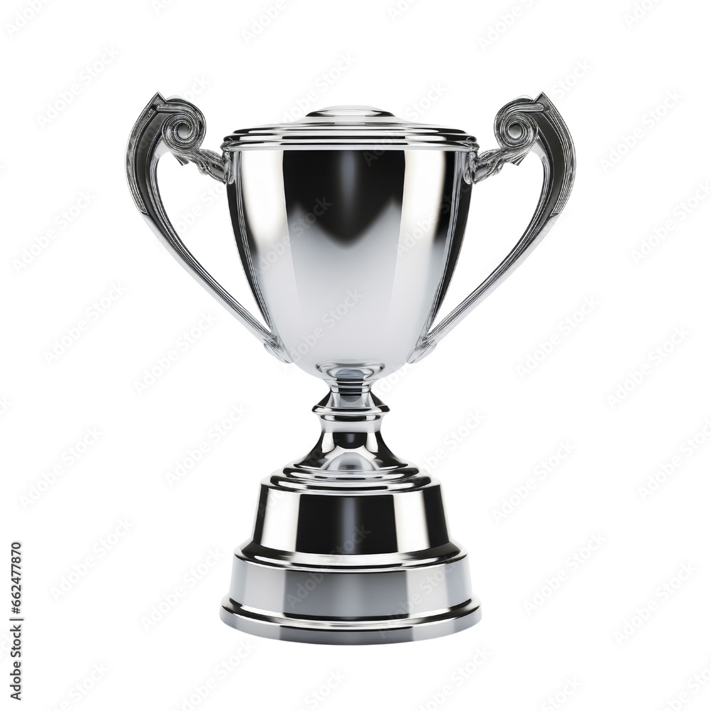Silver trophy isolated on transparent background. Silver trophy isolated on transparent background.