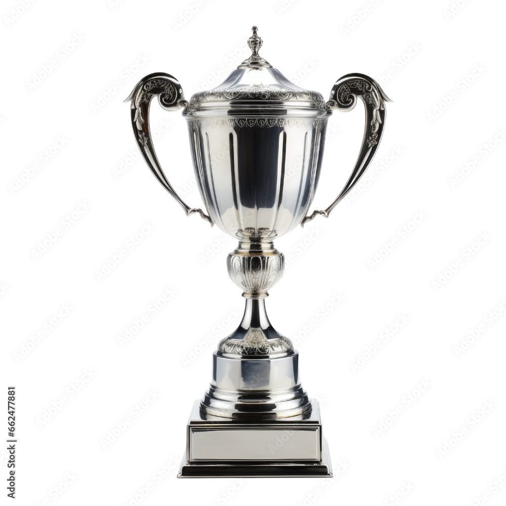 Silver trophy isolated on transparent background. Silver trophy isolated on transparent background.