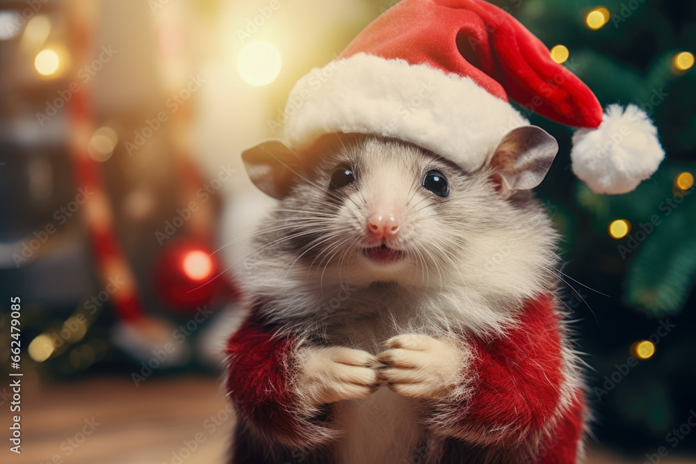 Funny animals with Christmas object Funny animals with Christmas object